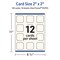 Avery Matte Ivory Square Cards, 2" x 2" Square Rounded Corners